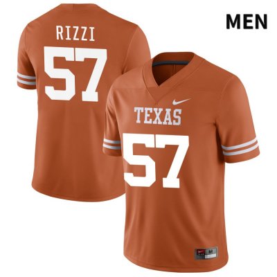 Texas Longhorns Men's #57 Christian Rizzi Authentic Orange NIL 2022 College Football Jersey AMH22P1Y